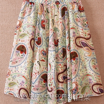 天猫商城:2016新款 女款 雪纺裙 半身过膝裙 百搭花裙子 原价¥188,现¥69包邮