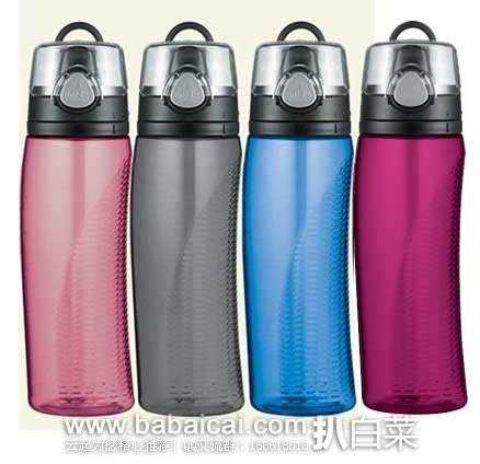 Thermos Intak Hydration Bottle with Meter膳魔师单手开启运动水杯 英国亚马逊:Thermos 膳魔师 单手开启运动水壶 710ml 原价£13,现£4.5,直邮退税实付新低价£3.75,到手仅¥86