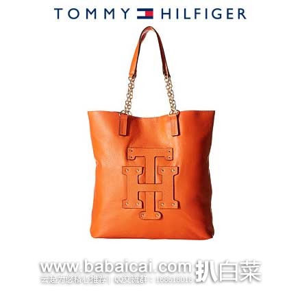 Tommy Hilfiger Patch-Tote w/ Chain汤 米·希尔费格 Patch 女款手提包 6pm:TOMMY HILFIGER 汤米·希尔费格 Patch 女款真皮手提包斜挎包 (原价8,现.99),公码9折新低.69