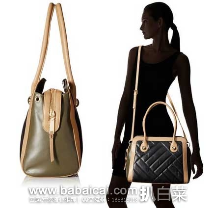 Tommy Hilfiger Alissa Large Satchel Bag TOMMY HILFIGER 汤米希尔费格 女士真皮手提包 原价8,现2.7折售价.82