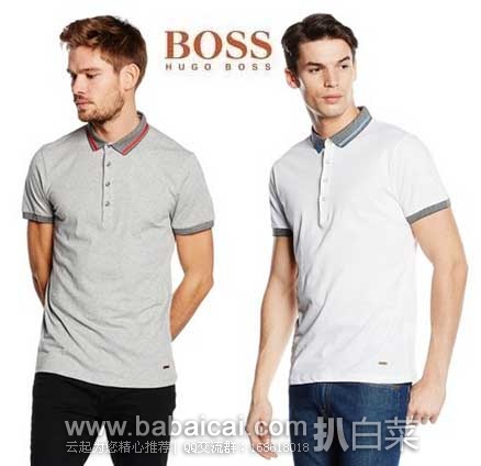法国亚马逊：HUGO BOSS 雨果博斯 橙标 男士纯棉Polo衫 （原价€70.54，现售价€34.98），直邮中国退税后实付€29.15