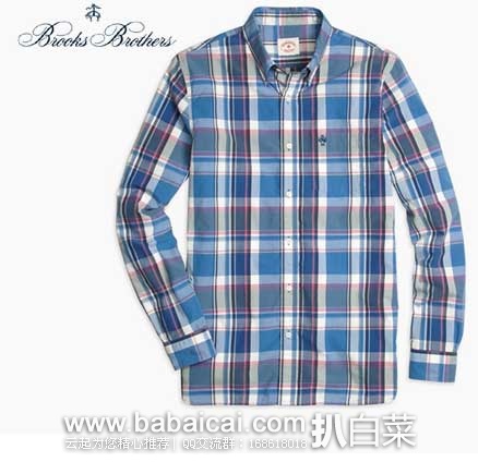 Brooks Brothers布克兄弟官网:Red Fleece 红羊系列 男士 经典大格子休闲衬衫 RG00126 原价,现售价.5