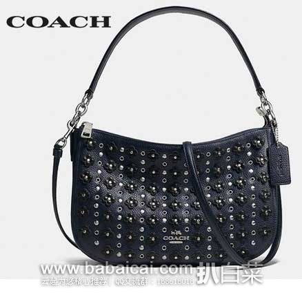 COACH Floral Rivets Chelsea Crossbody 蔻驰女士花朵雕刻真皮单肩包 6PM:COACH 蔻驰 Floral Rivets Chelsea Crossbody 女士 真皮单肩包 原价5,现5折售价2.99