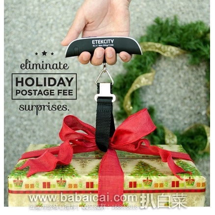 Etekcity 电子行李称重器 电子秤 特价$9.88,直邮免税,到手约¥80