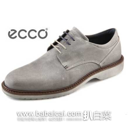 英国亚马逊：ECCO 爱步 IAN 男士 真皮牛津鞋 （£190，现售价£78），直邮退税后实付£65，新低