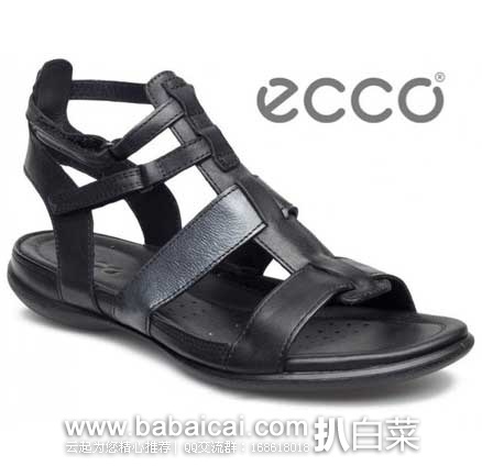 法国亚马逊：ECCO 爱步 女款 闪耀系列  真皮凉鞋 （原价€71，售价降至€56.97），直邮退税后售价€47.48，