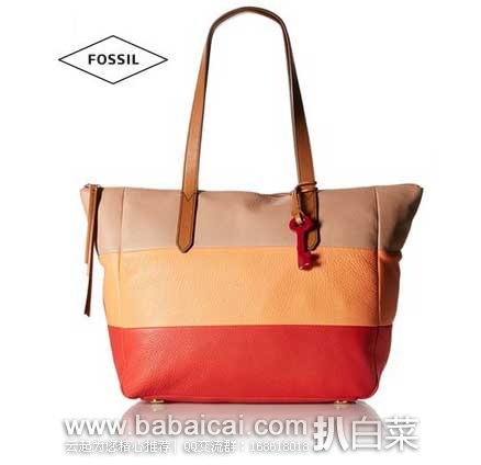 Fossil Sydney Shopper Bag 化石 女士真皮单肩包 原价8，现4.5折售价.99