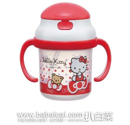 日本亚马逊:SKATER 斯凯特 Hello Kitty 婴幼儿双手柄吸管杯 230ml 现降至885日元(约¥57元)