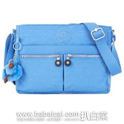 KIPLING 吉普林 斜挎包 原价$79,现3.1折历史新低$24.49,到手¥200