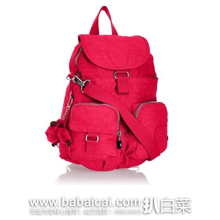 英国亚马逊:Kipling 吉普林 Firefly 双肩包 可单肩背 原价£80,现£40.27,直邮退税实付新低£33.56,直邮含税到手约¥427