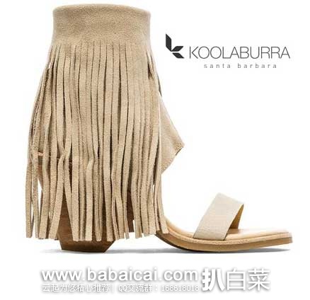 6PM:Koolaburra 女款 流苏真皮凉鞋 原价0,现3折售价
