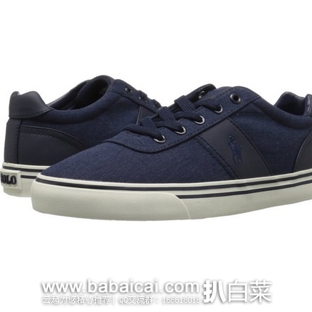 Polo Ralph Lauren 拉夫·劳伦 Hanford 男士时尚帆布板鞋 原价,现历史新低.1,直邮含税到手仅¥186 白菜! 另有灰色8码 直邮中国