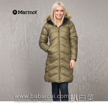 Backcountry:MARMOT 土拨鼠 女士 700蓬 长款羽绒服 原价0,现3.5折4.98,新低