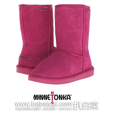6PM：Minnetonka 迷你唐卡 Olympia Boot 女士 麂皮时尚 经典雪地靴 原价$69.95，现历史低价$27.99，到手约￥295
