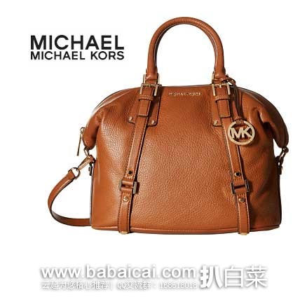 MICHAEL Michael Kors Bedford Belted Large Satchel女士真皮大挎包 6PM:MICHAEL Michael Kors 女士 真皮大挎包 原价8,现5折售价4.99