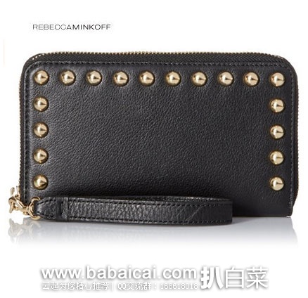 Rebecca Minkoff 瑞贝卡明可弗 女士 真皮铆钉钱包  现售价降至$63.51