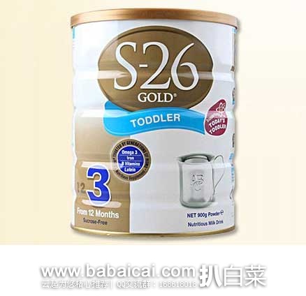 澳洲S-26 Golden惠氏金装婴幼儿配方奶粉3段 900g 澳洲Royyoungchemist药房:S-26 澳洲惠氏 金装婴幼儿配方奶粉 3段 900g 现特价AU.99