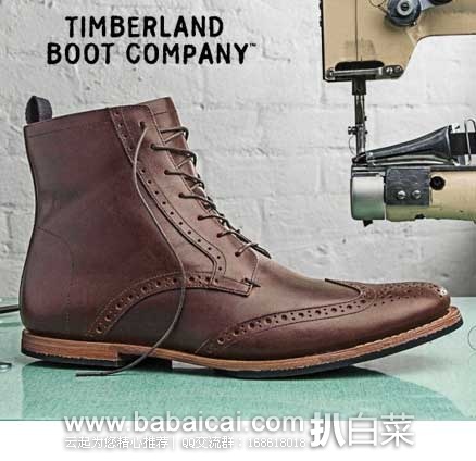 6PM:Timberland 天木兰 Boot Company 手工复古真皮男靴 原价0,现特价.99