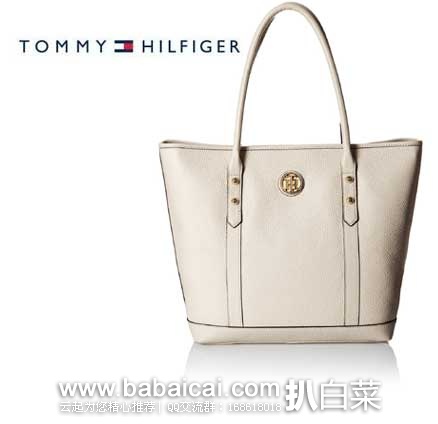 Tommy Hilfiger Hadley Tote Top Handle Bag 女士真皮单肩手提包 TOMMY HILFIGER 汤米希尔费格 女士 真皮 单肩手提包 原价8,现3.3折售价.73