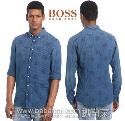 BOSS Orange 橙标 男士 纯棉印花长袖衬衫 西班牙亚马逊:BOSS Orange 橙标 男士 纯棉印花长袖衬衫 (原价€110,现降至€33.54),直邮退税实付€27.72