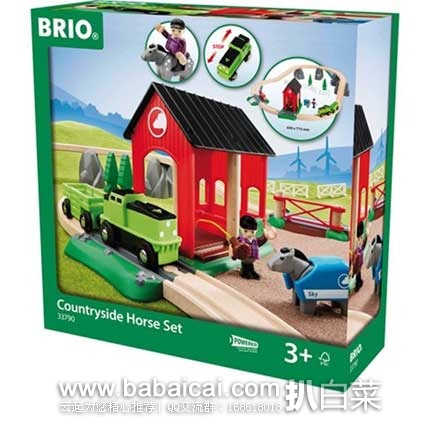瑞典 BRIO 火车系列玩具 乡村马场套装 BROC33790(共含28个配件) 亚马逊中国:瑞典 BRIO 火车系列玩具 乡村马场套装 BROC33790(共含28个配件) 现秒杀价¥299包邮