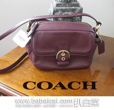 6PM：COACH 蔻驰 Campbell Leather Camera Bag 女士 真皮单肩包 原价$258，现特价$154.99