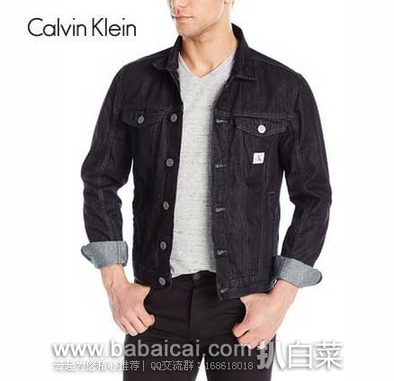 Prime会员7折！Calvin Klein 男士 纯棉修身短款牛仔夹克   原价$80，现特价至$44.99，下单7折后$31.49