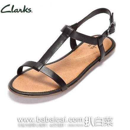 英国亚马逊:Clarks 其乐 Risi Hop 女士真皮平底凉鞋 特价£20,直邮退税实付£16.67,直邮含税到手仅¥260