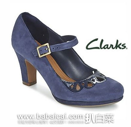 英国亚马逊:Clarks 其乐 女士 真皮高跟鞋 (原价£50,现降至£20)直邮退税后实付新低£16.67