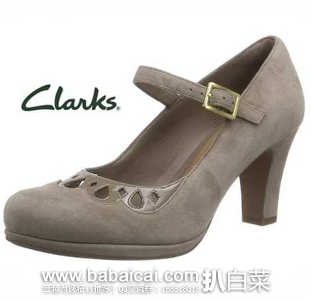 Clarks Chorus Music, Women's Closed-Toe Pumps 其乐高跟鞋 英国亚马逊:Clarks 其乐 女士 真皮高跟鞋 (原价£50,现降至£20)直邮退税后实付新低£16.67