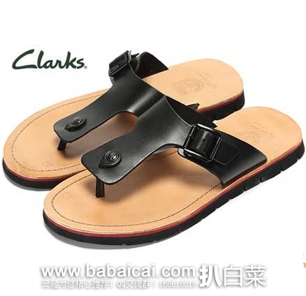 Clarks Men's Pennard Flip Flip Flop Sandles其乐男士真皮夹脚凉鞋 英国亚马逊:Clarks 其乐 男士 真皮夹脚凉鞋(原价£55,现售价降至£27.5),直邮退税后实付£22.92