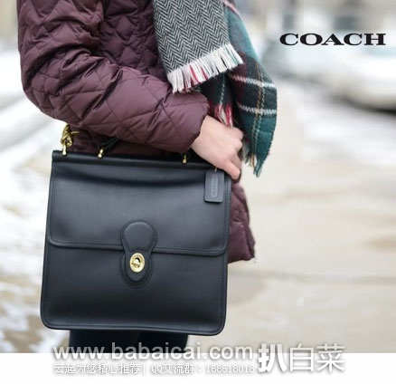 6PM：COACH 蔻驰 Willis Bag 女士 真皮英伦风 剑桥包  原价8，现特价9.99