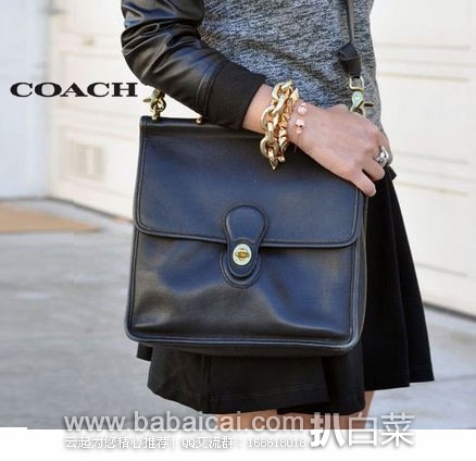 6PM：COACH 蔻驰 Willis Bag 女士 真皮英伦风 剑桥包  原价8，现特价9.99