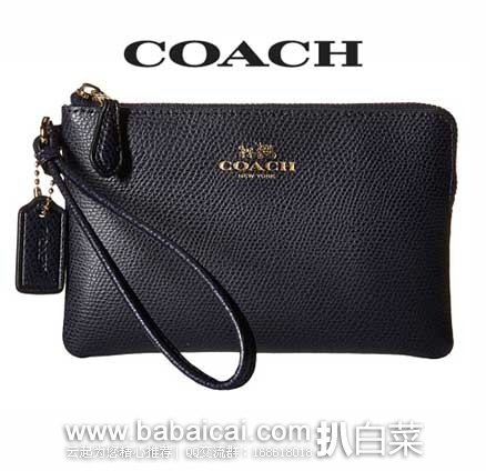 6PM：COACH 蔻驰 Crossgrain Leather Key 女士真皮手拿包 原价$65，现特价$39.99