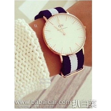 英国亚马逊:Daniel Wellington 丹尼尔惠灵顿 0503DW 女士时尚腕表 原价£129,现£54.83,直邮退税实付新低£45.69,直邮到手仅¥480