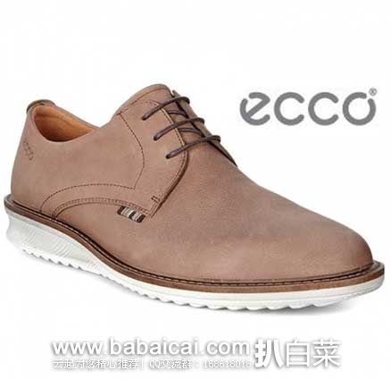 ECCO Men's Contoured Plain-Toe Tie Oxford Shoe 爱步男士磨砂系带休闲鞋 ECCO 爱步 CONTOURED 男士 磨砂系带 真皮休闲鞋 原价0,现4.8折售价新低.85