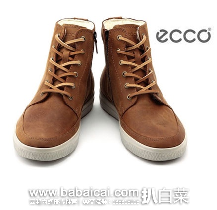 ECCO 爱步 男士 羊毛内衬 真皮 高帮板鞋 英国亚马逊:ECCO 爱步 男士 羊毛内衬 真皮 高帮板鞋 原价£125,现降至£54.94,直邮退税后实付£45.78