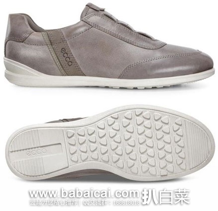 ECCO Chander Classic Slip-On爱步男士真皮休闲鞋