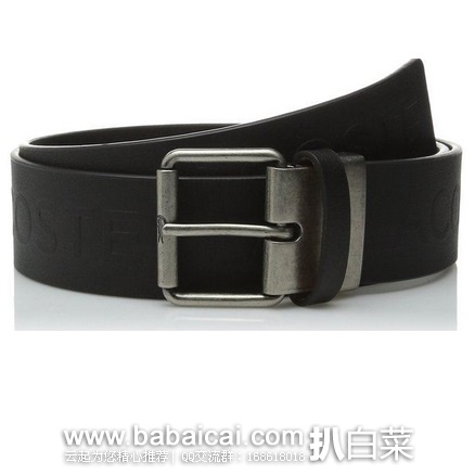 Lacoste 法国鳄鱼 Sportswear系列 40mm宽 男真皮腰带 原价$75，现$21.71，直邮含税到手约￥184