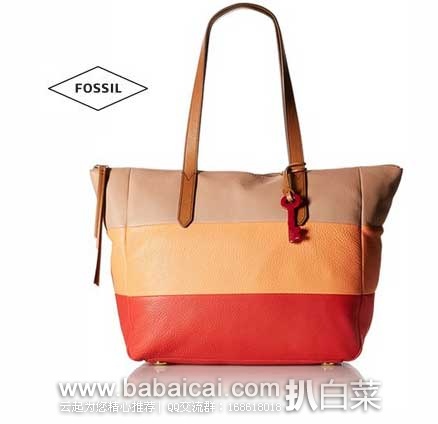 Fossil Sydney Shopper Bag 女士真皮手提包 Fossil 化石 女士 Sydney Shopper Bag 真皮单肩包 原价8,现3.7折新低.99