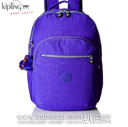 Prime会员7折!KIPLING 吉普林 Seoul 大号双肩背包原价9,现.74,下单7折新低.62,到手¥375