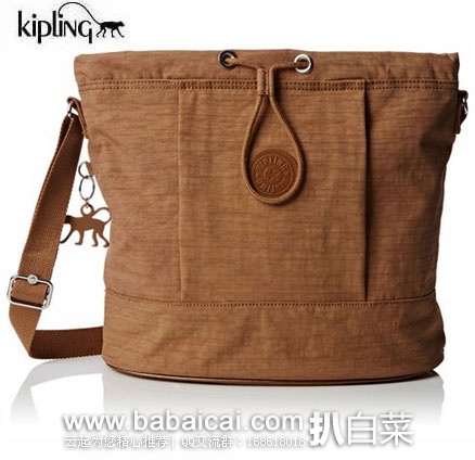 法国亚马逊：KIPLING 吉普林 单肩斜挎水桶包 （原价€80，现降至€32），直邮退税后实付€26.67