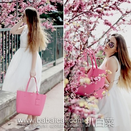 Prime会员专享7折！kate spade 凯特丝蓓 女士真皮单肩包 原价$348，现会员7折实付新低$119