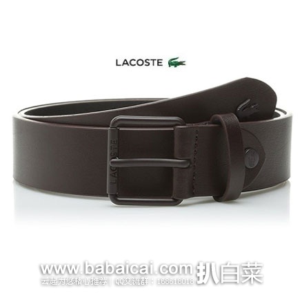 Lacoste 法国鳄鱼 Sportswear 男款真皮皮带 原价$75，现降至$31.88