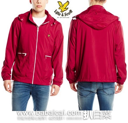 LYLE & SCOTT 苏格兰金鹰 男士带帽休闲外套 英国亚马逊:LYLE & SCOTT 苏格兰金鹰 男士带帽休闲外套 降至£30,直邮退税后实付新低£25