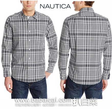 Nautica 诺帝卡 Navy Plaid 男款 纯棉经典条格纹长袖衬衫 Nautica 诺帝卡 Navy Plaid 男款 纯棉经典条格纹长袖衬衫 现特价.32
