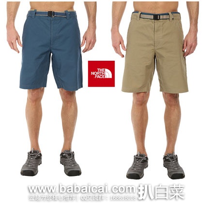 6PM：The North Face 乐斯菲斯 男士户外短裤  原价$65，现3.5折售价$22.75