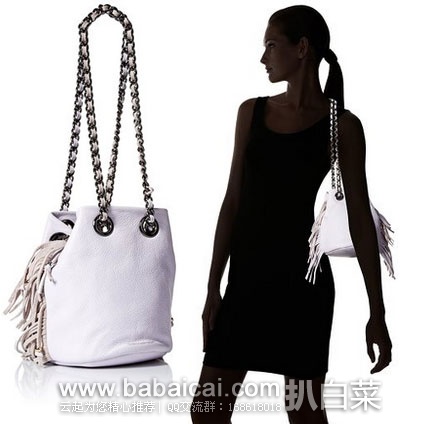 Rebecca Minkoff 瑞贝卡·明可弗  Fringe Bruni Bucket 女款 真皮流苏水桶包