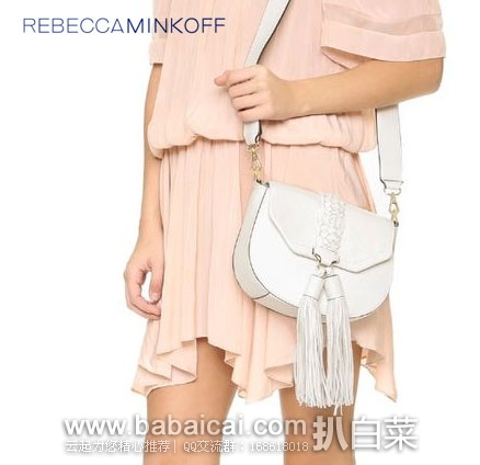 瑞贝卡明可弗 女士 编织流苏马鞍包 Rebecca Minkoff 官网:瑞贝卡明可弗 女士 编织流苏马鞍包 原价5,现新低8