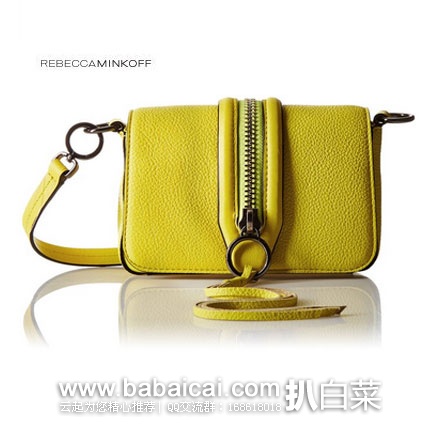 Rebecca Minkoff 瑞贝卡·明可弗 女士 真皮迷你斜挎包  原价$195，现降至$70.26